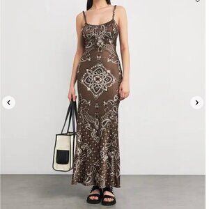 Sandro Bandana-print maxi dress 34